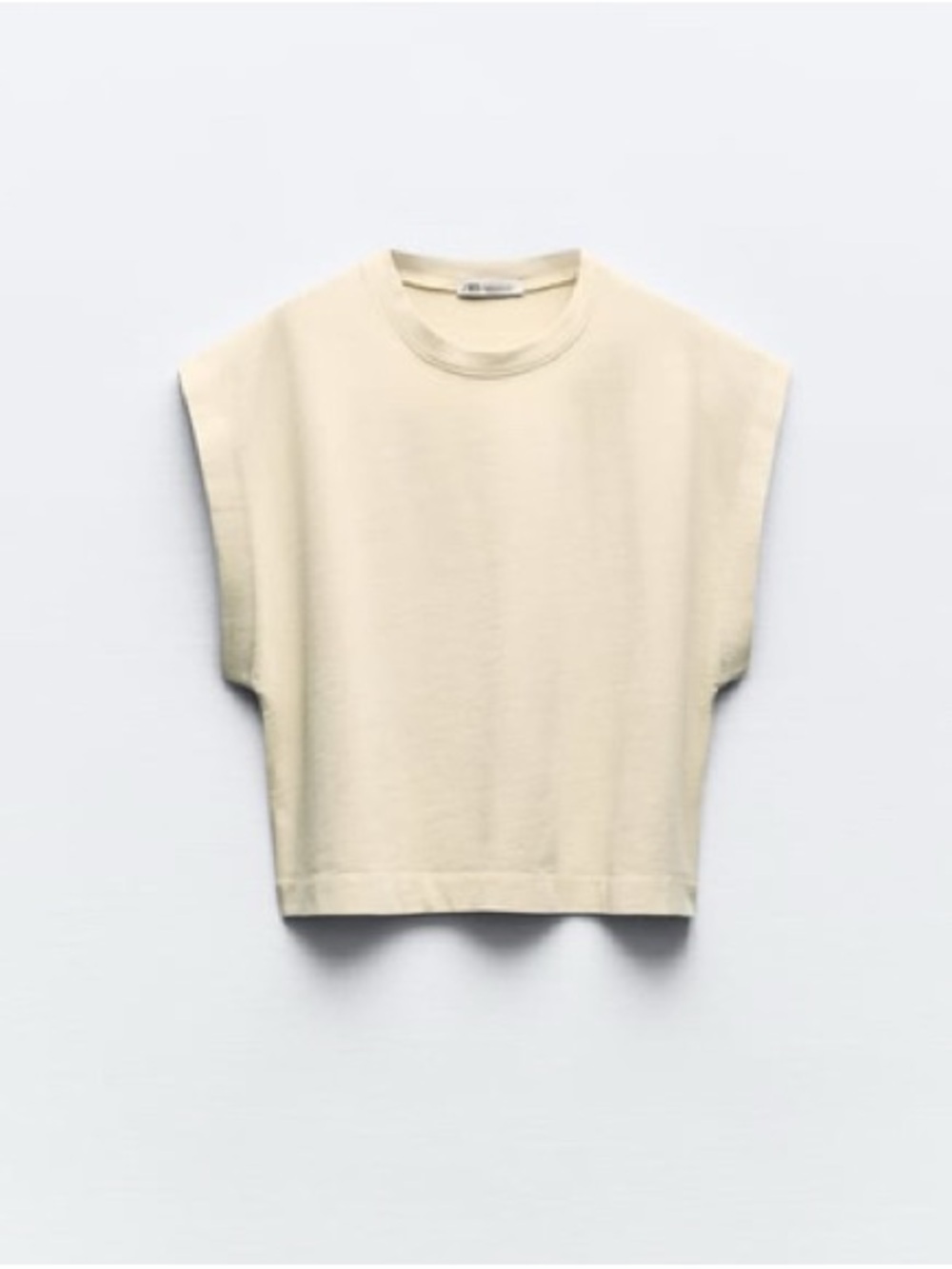 ZARA // Butter Yellow Sleeveless Crewneck Cap Sleeve Top